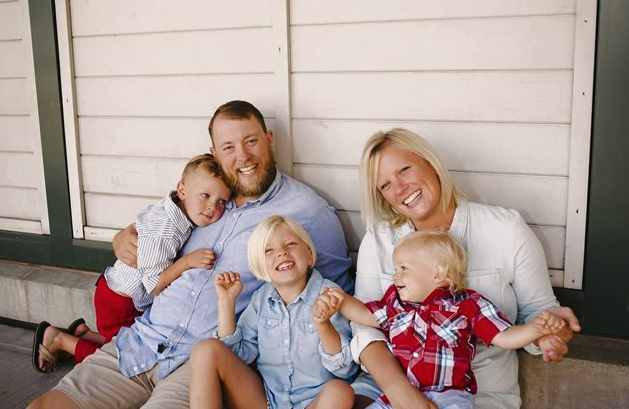 Dr. Anderson's family spending time outdoors