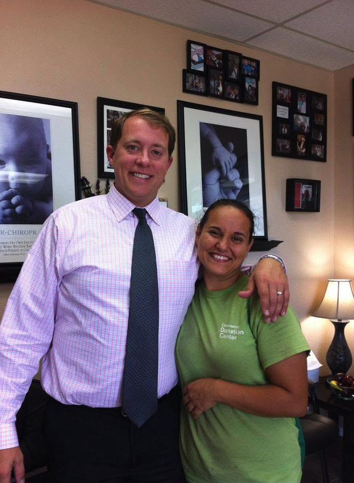 Dr. Anderson visiting a local business in University Place